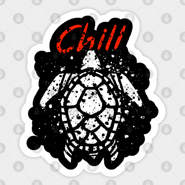 vsco girl white turtle chill Sticker by A Comic Wizard